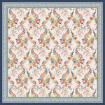 多彩佩斯利腰果花絲巾方巾圖案