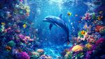 夢(mèng)幻海底世界中的海豚