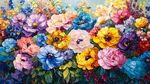 繽紛絢麗花卉油畫盛宴