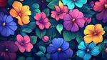 繽紛花卉圖案 色彩絢麗