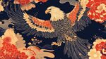 翱翔金雕伴繁花祥瑞圖