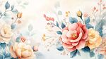 浪漫花卉插畫 柔美色彩