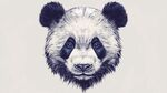 熊貓頭像插畫(huà)