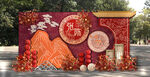 中式紅色迎賓區(qū)