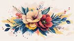 水彩花卉插畫(huà) 色彩絢麗