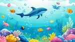 海底世界 海豚與多彩魚(yú)類(lèi)