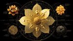 金色蓮花藝術圖案設計