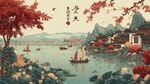 春日山水間的詩(shī)意景致