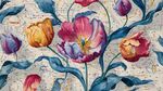 復(fù)古風(fēng)花卉地圖圖案背景