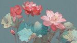 水墨風(fēng)荷花綻放圖