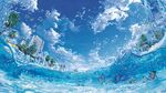 夢(mèng)幻海濱水下世界景象