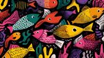 多彩魚兒暢游夢幻海底世界