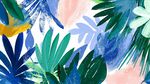 熱帶植物水彩風(fēng)圖案