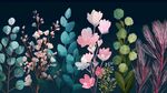 夢(mèng)幻花卉植物插畫集合
