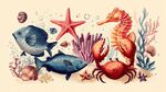 海洋生物的繽紛海底世界