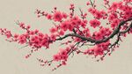 嬌艷紅梅枝頭綻