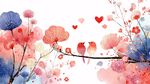 花鳥相伴繪浪漫春日?qǐng)D景