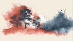 水墨風(fēng)山林景致