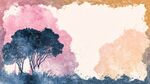 水彩繪就的夢(mèng)幻樹木風(fēng)景