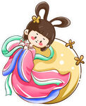 可愛(ài)嫦娥仙子插畫(huà)形象