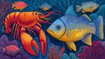 海底魚蝦共舞奇幻景象