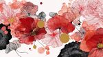 水彩風(fēng)花卉圖案背景