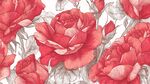 紅玫瑰花卉圖案精美設(shè)計(jì)