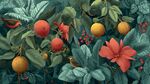 繁茂果花圖
