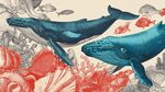 夢幻海洋生物插畫圖景