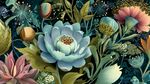 夢(mèng)幻花卉圖案 色彩絢麗