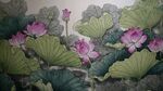 水墨荷花圖