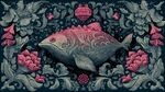 夢幻花卉環(huán)繞的神秘魚