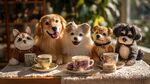 萌犬們的溫馨下午茶時(shí)光