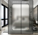 新中式推拉門玻璃圖案光刻打印圖