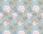 淡藍(lán)底粉色花卉圖案背景