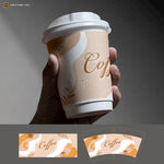 手持咖啡杯包裝設計展示