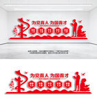 為黨育人為國育才教育文化墻