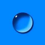 藍色背景上的晶瑩水滴