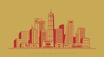 城市天際線建筑插畫(huà)