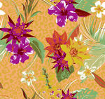 熱帶花卉圖案背景設(shè)計(jì)