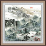 國畫中堂山水畫