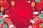 喜慶中國風(fēng)春節(jié)裝飾背景
