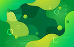 抽象綠色幾何流體背景圖