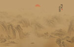 古風(fēng)山水畫背景畫