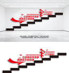 黨建樓梯文化墻設(shè)計效果圖