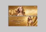 金色奢華女性主題名片 