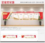 創(chuàng)意公司紅色企業(yè)異形公司展示墻