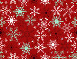 紅色雪花圣誕圖案背景