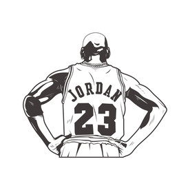 AI乔丹23号球衣印刷雕刻矢量