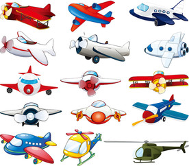 卡通飞机矢量设计素材